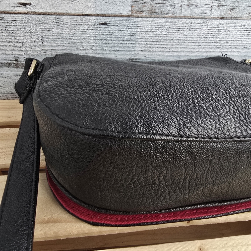 Disney Store Minnie Mouse Signature Black Faux Leather Crossbody Purse - Picture 10 of 15